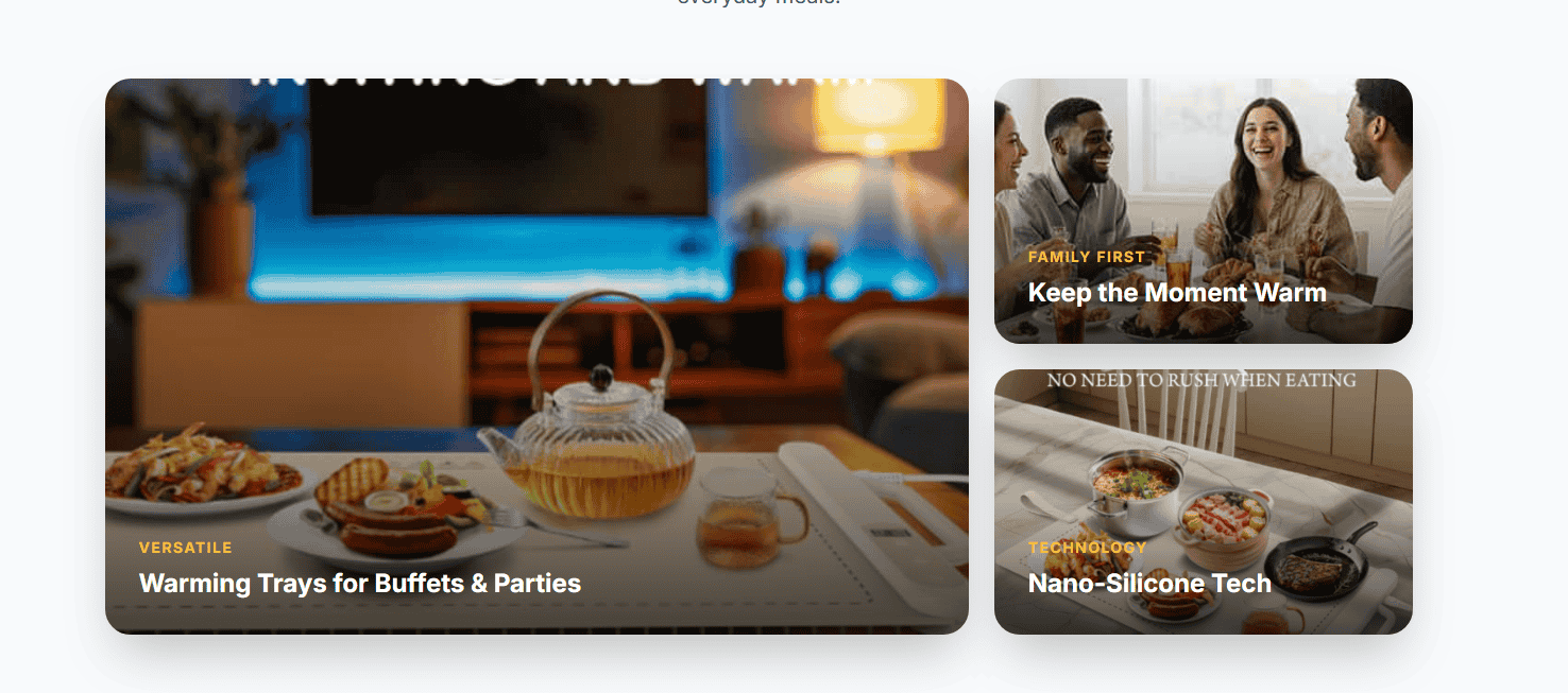 Marketing banner collage for TTAPIR warming mat